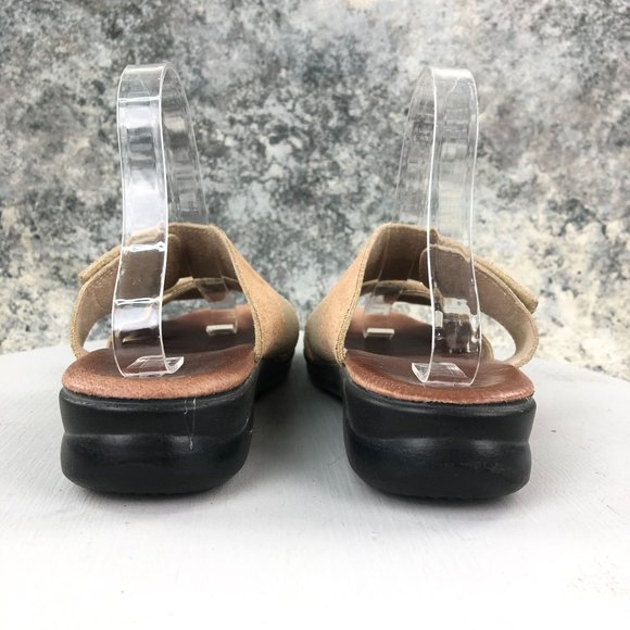 FLEXUS by Spring Step Women's 41 (US 9.5-10) Quasida Beige Suede Leather Sandals - Picture 4 of 15